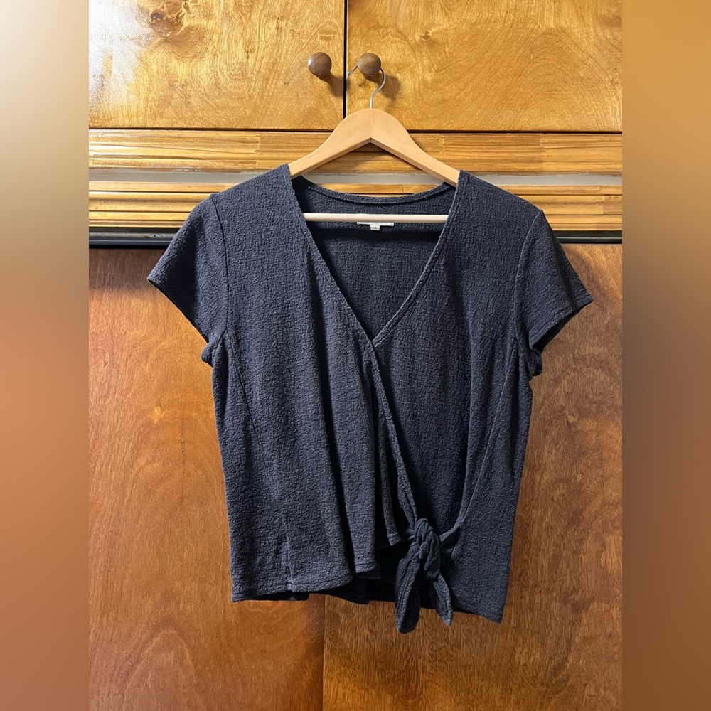 Madewell Texture Wrap-Tie Top